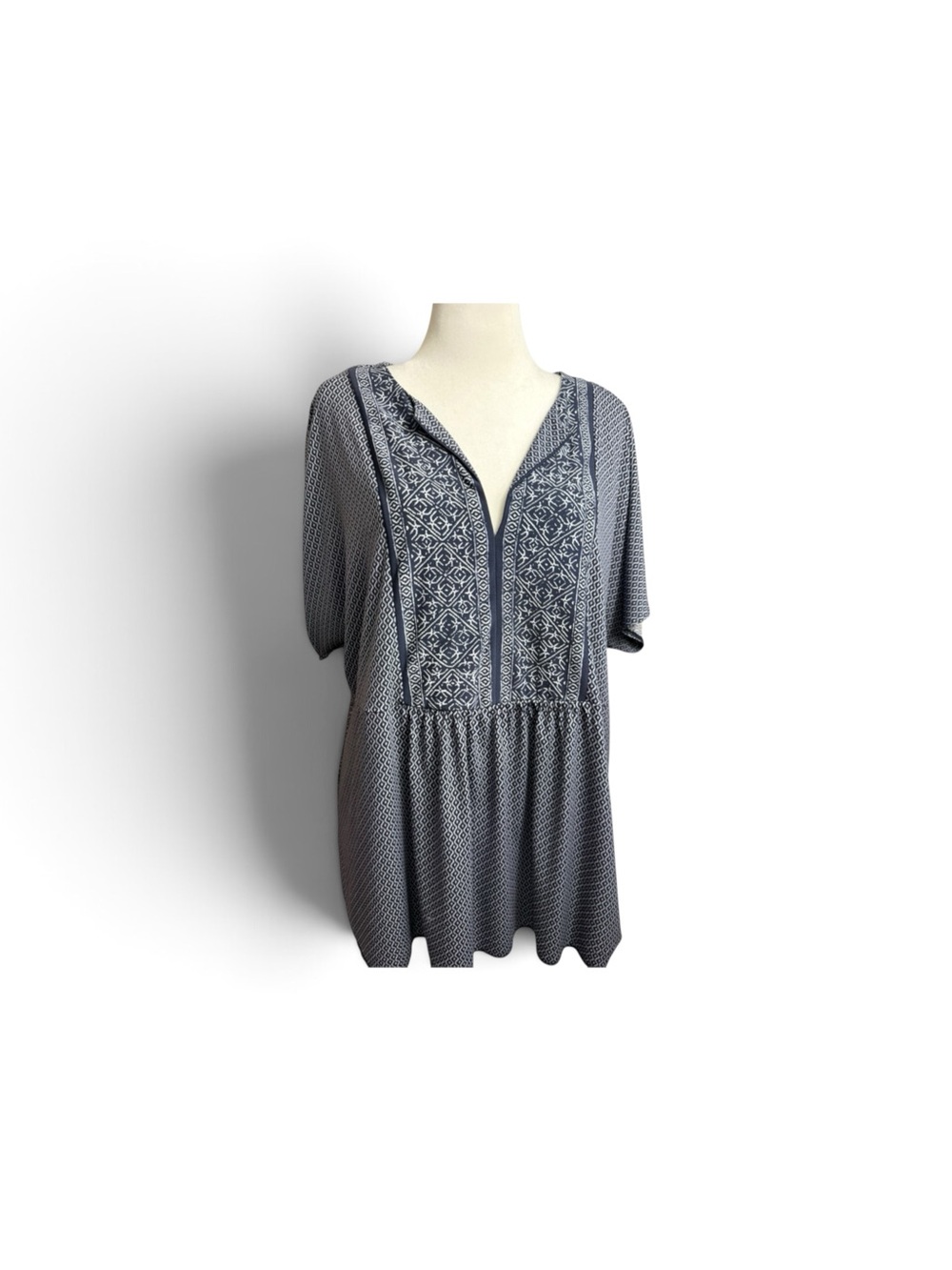 Michael Kors Blue boho Tunic size 2X